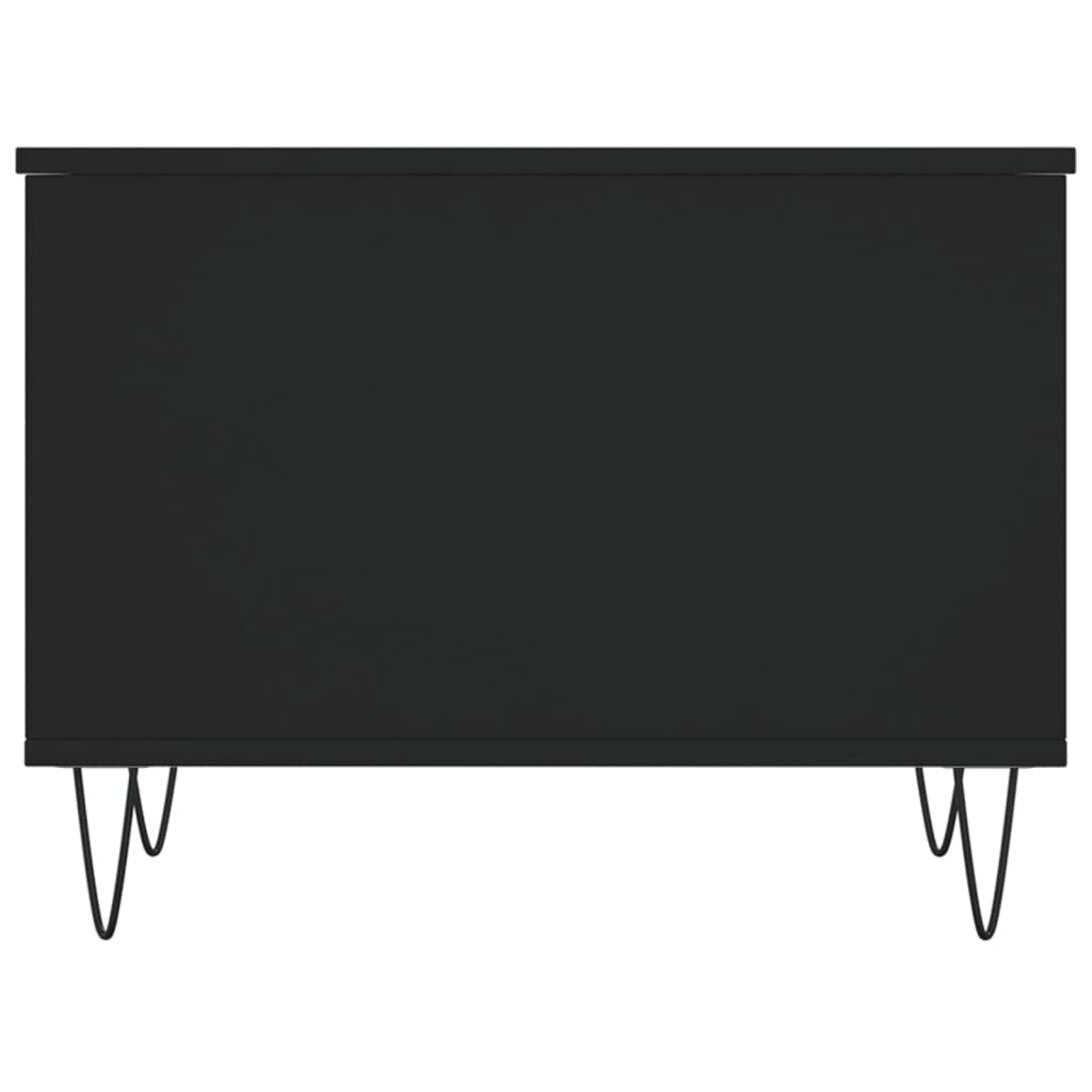 Tavolino da Salotto Nero 60x44,5x45 cm in Legno Multistrato 830949