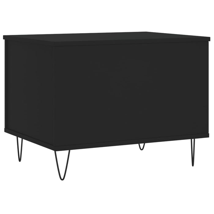 Tavolino da Salotto Nero 60x44,5x45 cm in Legno Multistrato 830949