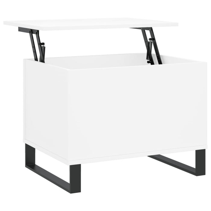 Tavolino da Salotto Bianco 60x44,5x45 cm in Legno Multistrato 830956