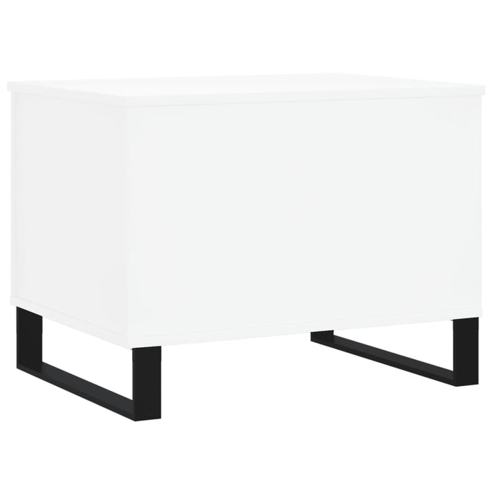 Tavolino da Salotto Bianco 60x44,5x45 cm in Legno Multistrato 830956