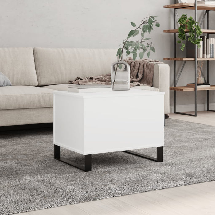 Tavolino da Salotto Bianco 60x44,5x45 cm in Legno Multistratocod mxl 78831