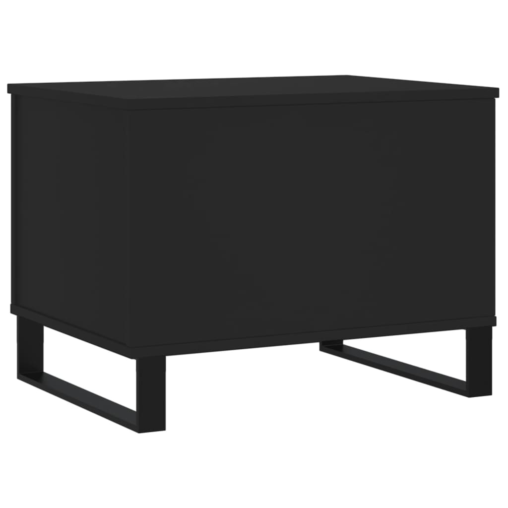 Tavolino da Salotto Nero 60x44,5x45 cm in Legno Multistrato 830957