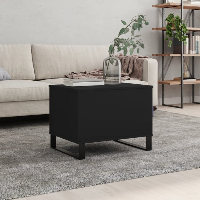 Tavolino da Salotto Nero 60x44,5x45 cm in Legno Multistratocod mxl 102877