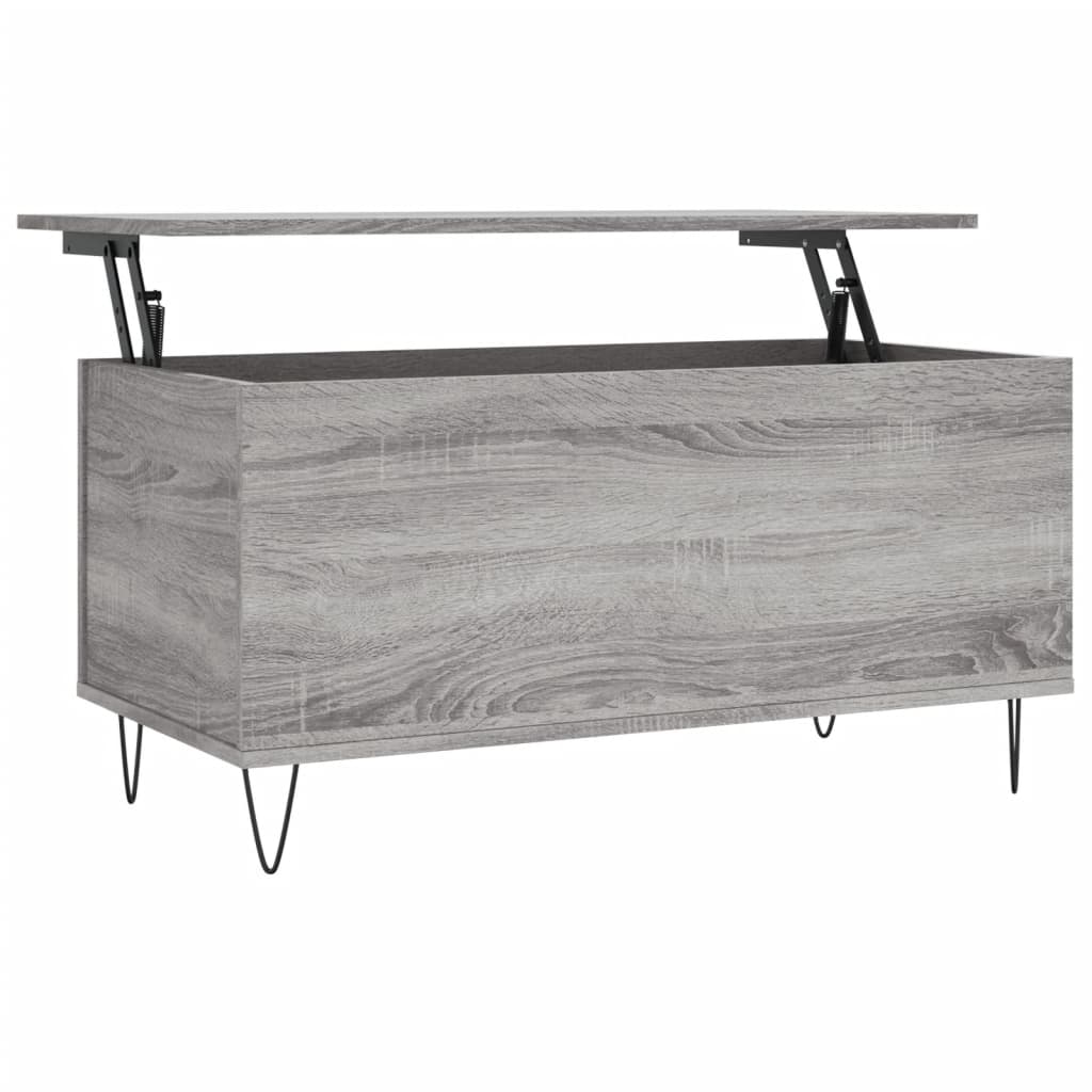 Tavolino Salotto Grigio Sonoma 90x44,5x45 cm Legno Multistrato 830978