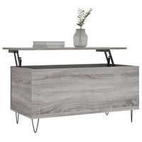 Tavolino Salotto Grigio Sonoma 90x44,5x45 cm Legno Multistrato 830978