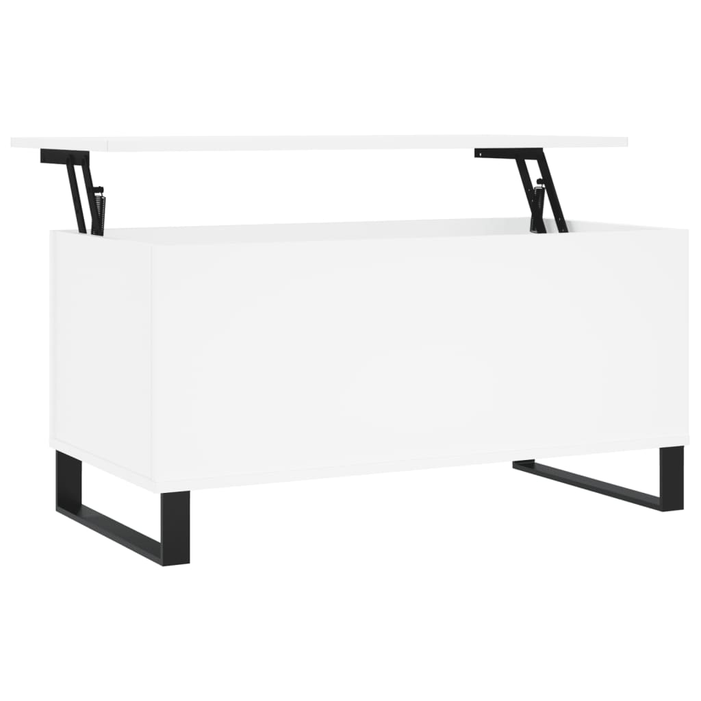 Tavolino da Salotto Bianco 90x44,5x45 cm in Legno Multistratocod mxl 78838