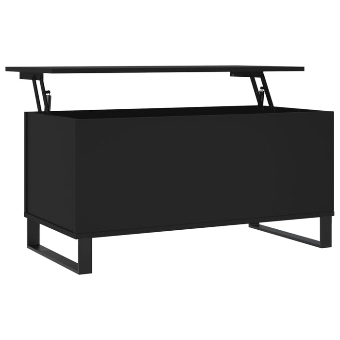 Tavolino da Salotto Nero 90x44,5x45 cm in Legno Multistrato 830981