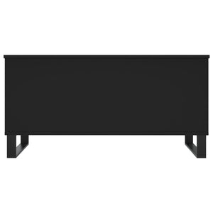 Tavolino da Salotto Nero 90x44,5x45 cm in Legno Multistrato 830981