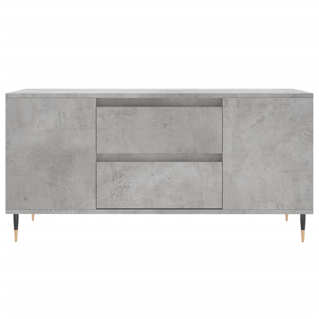 Tavolino Salotto Grigio Cemento 102x44,5x50cm Legno Multistrato 830992