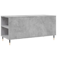 Tavolino Salotto Grigio Cemento 102x44,5x50cm Legno Multistrato 830992