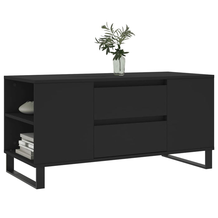 Tavolino da Salotto Nero 102x44,5x50 cm in Legno Multistratocod mxl 126445