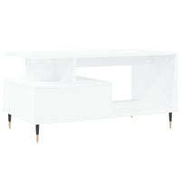 Tavolino da Salotto Bianco 90x49x45 cm in Legno Multistrato 831012