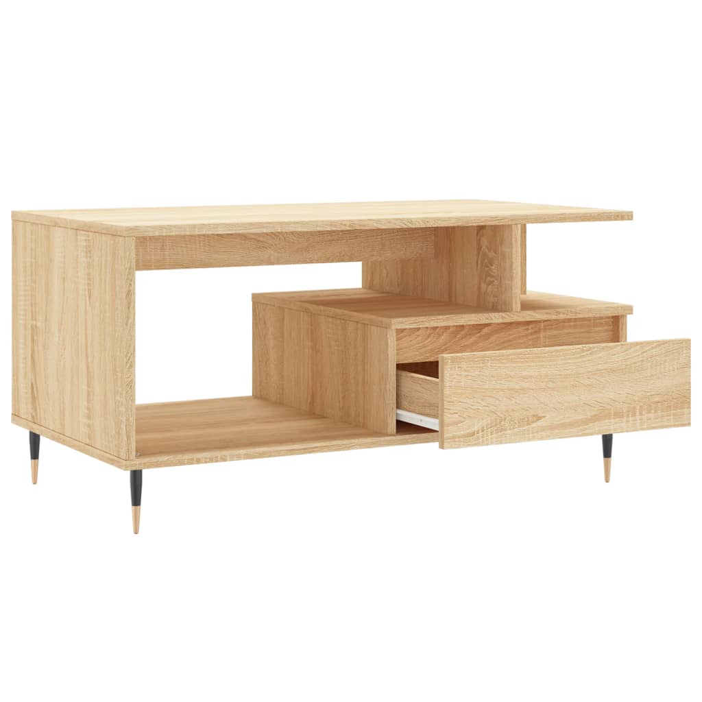 Tavolino da Salotto Rovere Sonoma 90x49x45 cm Legno Multistrato 831015