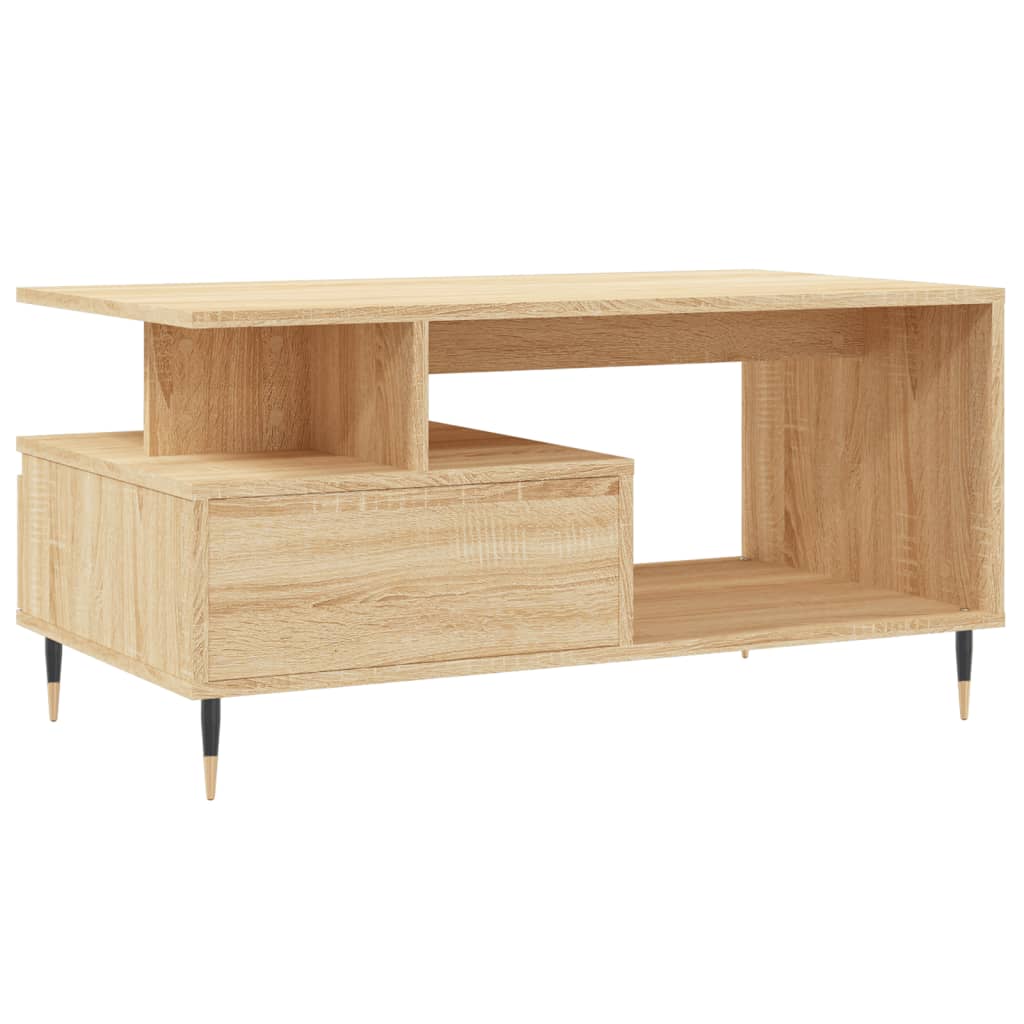 Tavolino da Salotto Rovere Sonoma 90x49x45 cm Legno Multistrato 831015