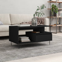 Tavolino da Salotto Nero 90x49x45 cm in Legno Multistratocod mxl 102813