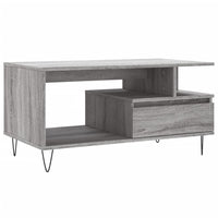 Tavolino da Salotto Grigio Sonoma 90x49x45 cm Legno Multistrato 831026