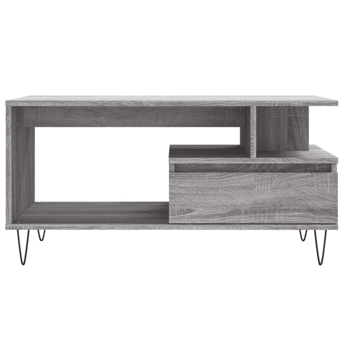 Tavolino da Salotto Grigio Sonoma 90x49x45 cm Legno Multistrato 831026