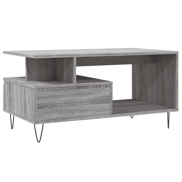 Tavolino da Salotto Grigio Sonoma 90x49x45 cm Legno Multistrato 831026