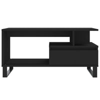 Tavolino da Salotto Nero 90x49x45 cm in Legno Multistrato 831029