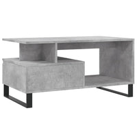 Tavolino Salotto Grigio Cemento 90x49x45 cm Legno Multistrato 831032