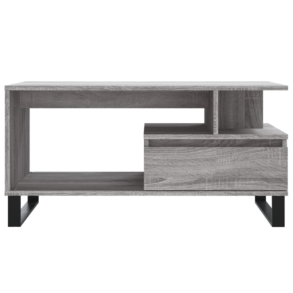 Tavolino da Salotto Grigio Sonoma 90x49x45 cm Legno Multistrato 831034