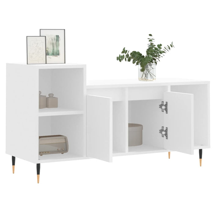 Mobile Porta TV Bianco 100x35x55 cm in Legno Multistrato 831308