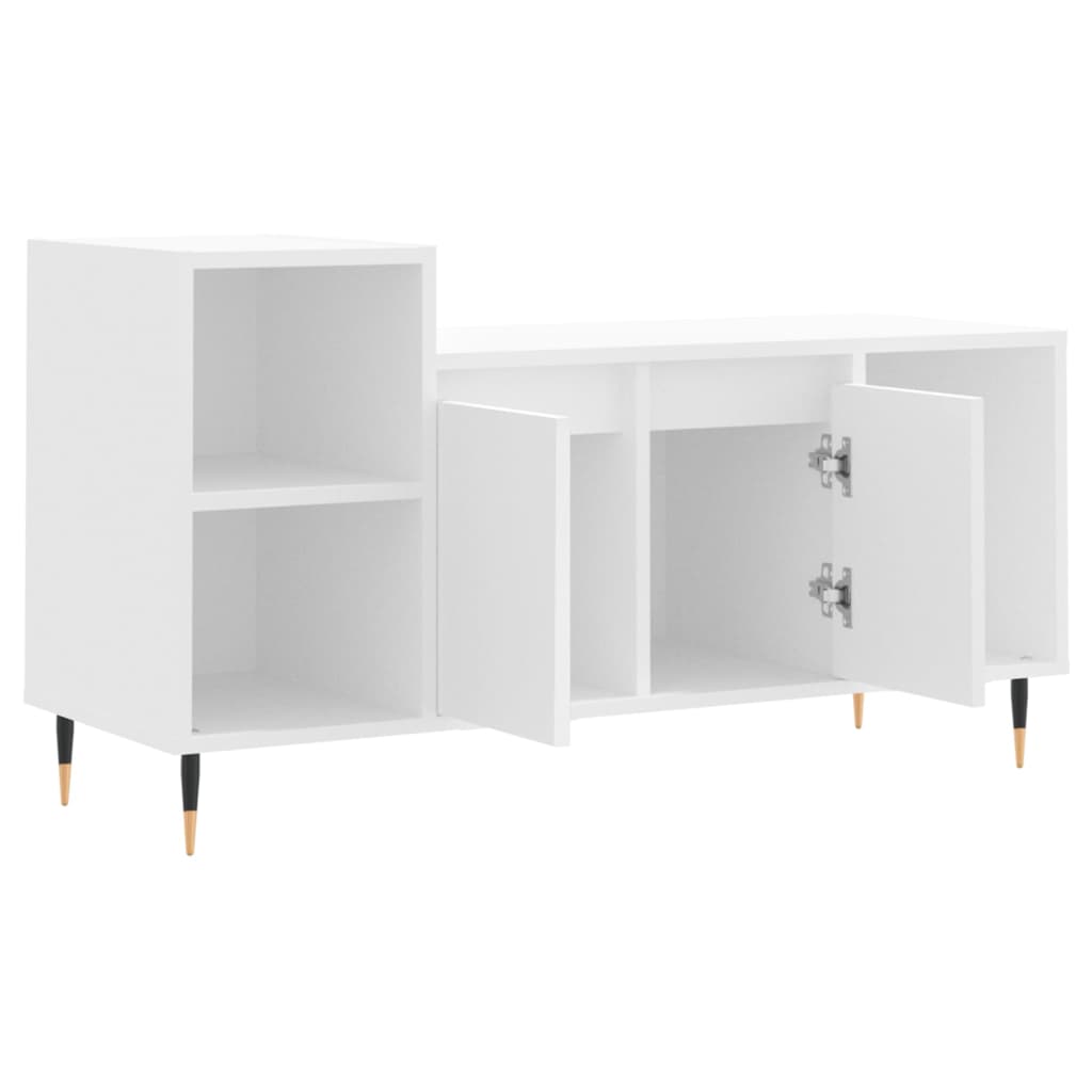 Mobile Porta TV Bianco 100x35x55 cm in Legno Multistrato 831308