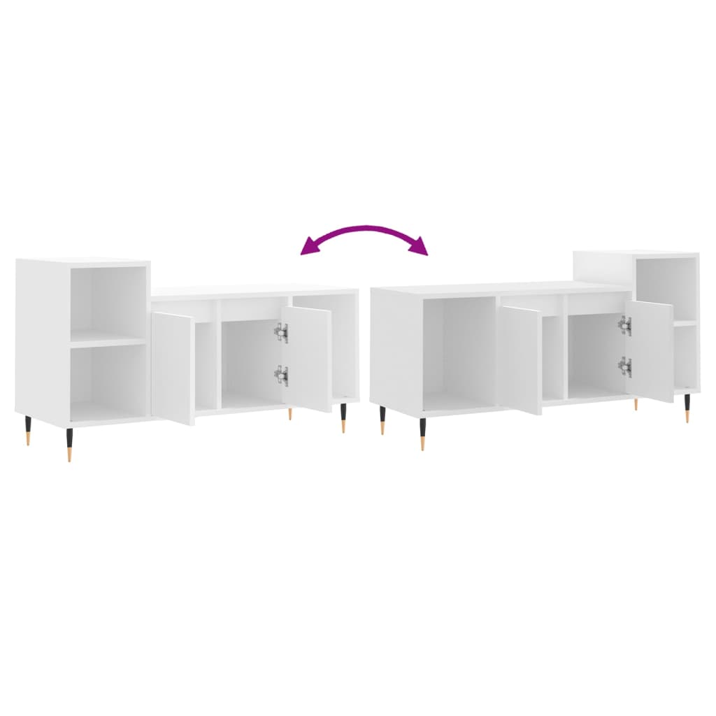 Mobile Porta TV Bianco 100x35x55 cm in Legno Multistrato 831308