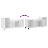 Mobile Porta TV Bianco 100x35x55 cm in Legno Multistrato 831308