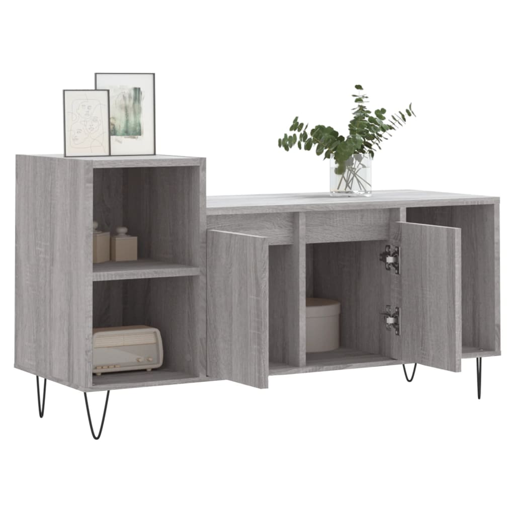 Mobile TV Grigio Sonoma 100x35x55 cm in Legno Multistrato 831322