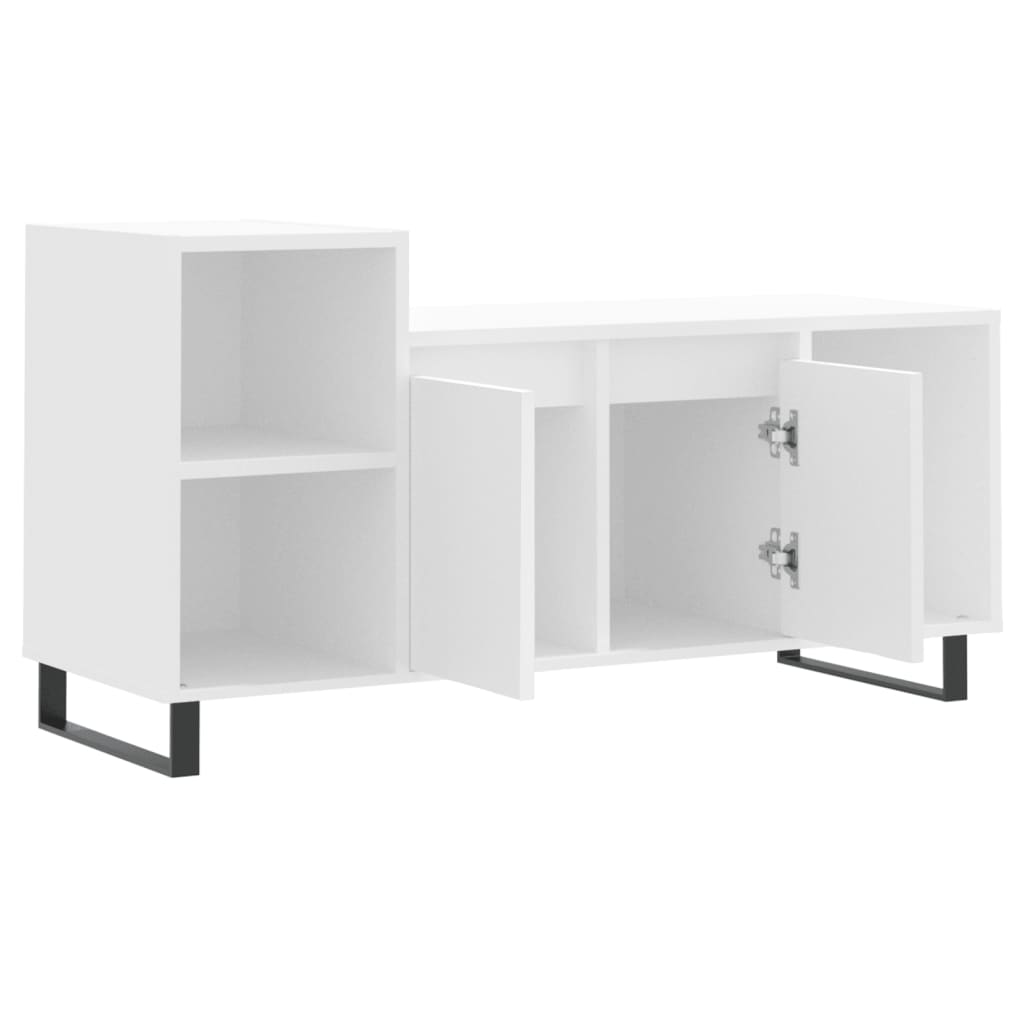 Mobile Porta TV Bianco 100x35x55 cm in Legno Multistrato 831324