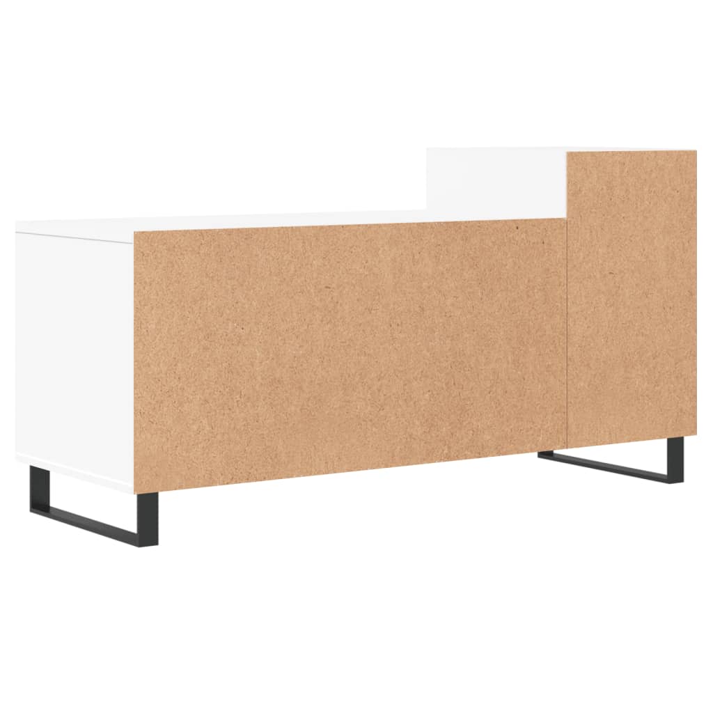 Mobile Porta TV Bianco 100x35x55 cm in Legno Multistrato 831324