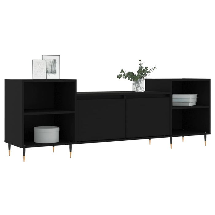 Mobile Porta TV Nero 160x35x55 cm in Legno Multistratocod mxl 102838