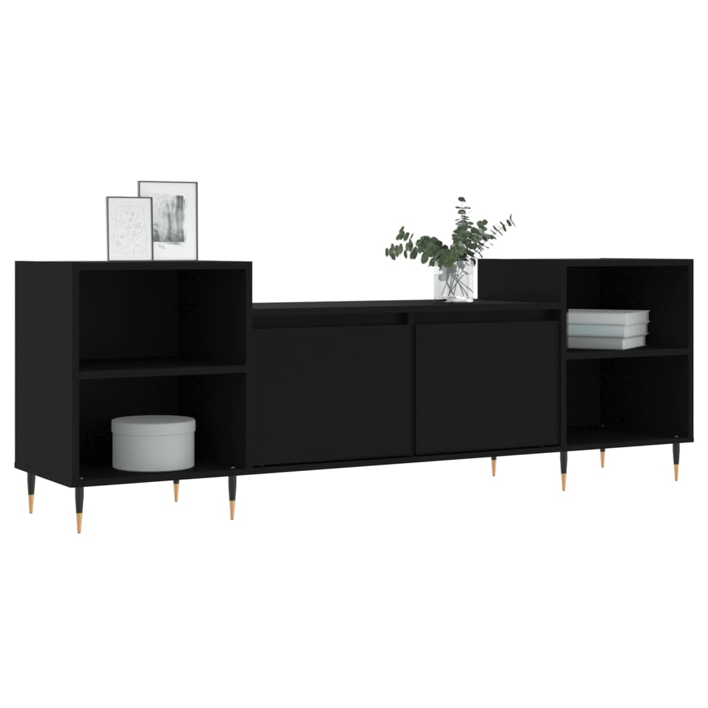 Mobile Porta TV Nero 160x35x55 cm in Legno Multistrato 831333