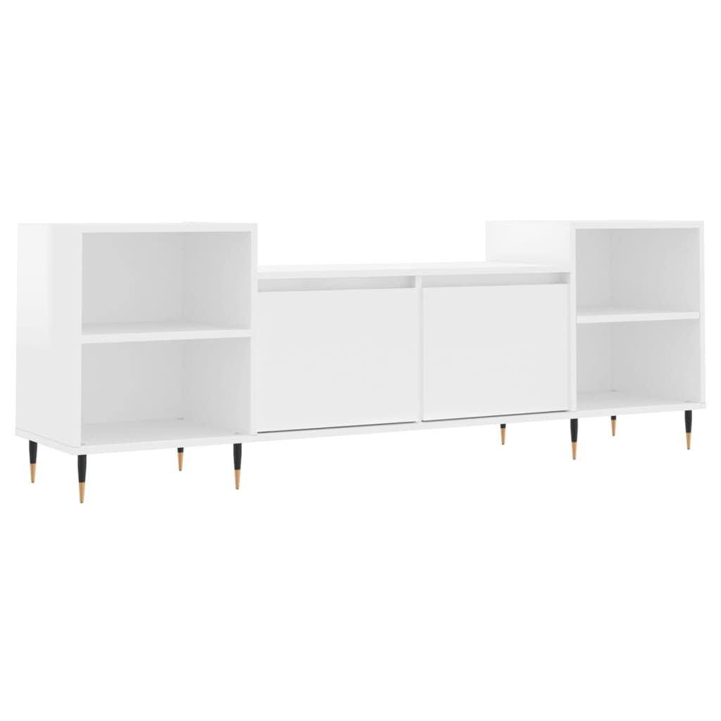 Mobile Porta TV Bianco Lucido 160x35x55 cm in Legno Multistratocod mxl 126800