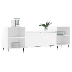 Mobile Porta TV Bianco Lucido 160x35x55 cm in Legno Multistratocod mxl 126800