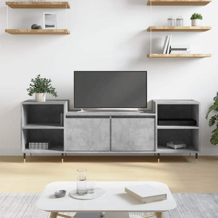 Mobile per TV Grigio Cemento 160x35x55 cm Legno Multistrato 831336