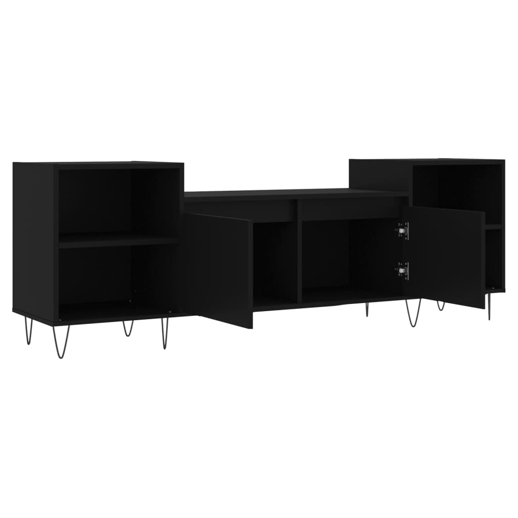 Mobile Porta TV Nero 160x35x55 cm in Legno Multistrato 831341