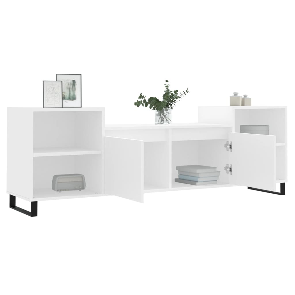 Mobile Porta TV Bianco 160x35x55 cm in Legno Multistrato 831348