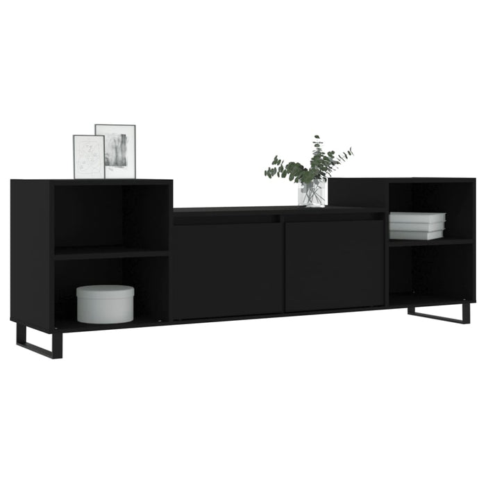 Mobile Porta TV Nero 160x35x55 cm in Legno Multistrato 831349