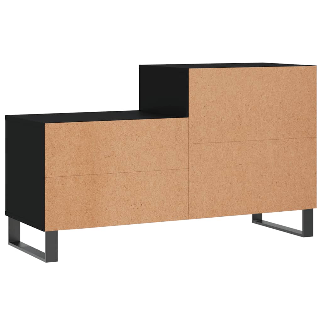 Scarpiera Nera 102x36x60 cm in Legno Multistrato 831397