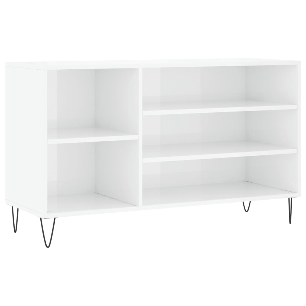 Scarpiera Bianco Lucido 102x36x60 cm in Legno Multistratocod mxl 102786