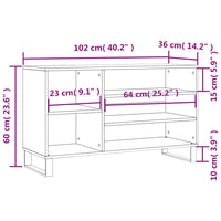 Scarpiera Bianca 102x36x60 cm in Legno Multistrato 831420