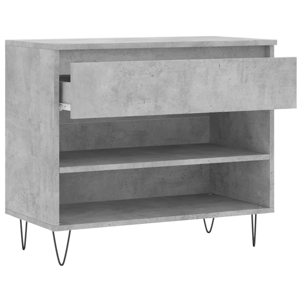 Scarpiera Grigio Cemento 70x36x60 cm in Legno Multistrato 831440