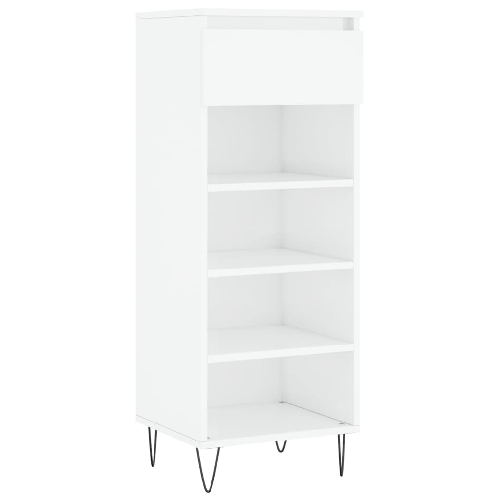 Scarpiera Bianco Lucido 40x36x105 cm in Legno Multistratocod mxl 78913