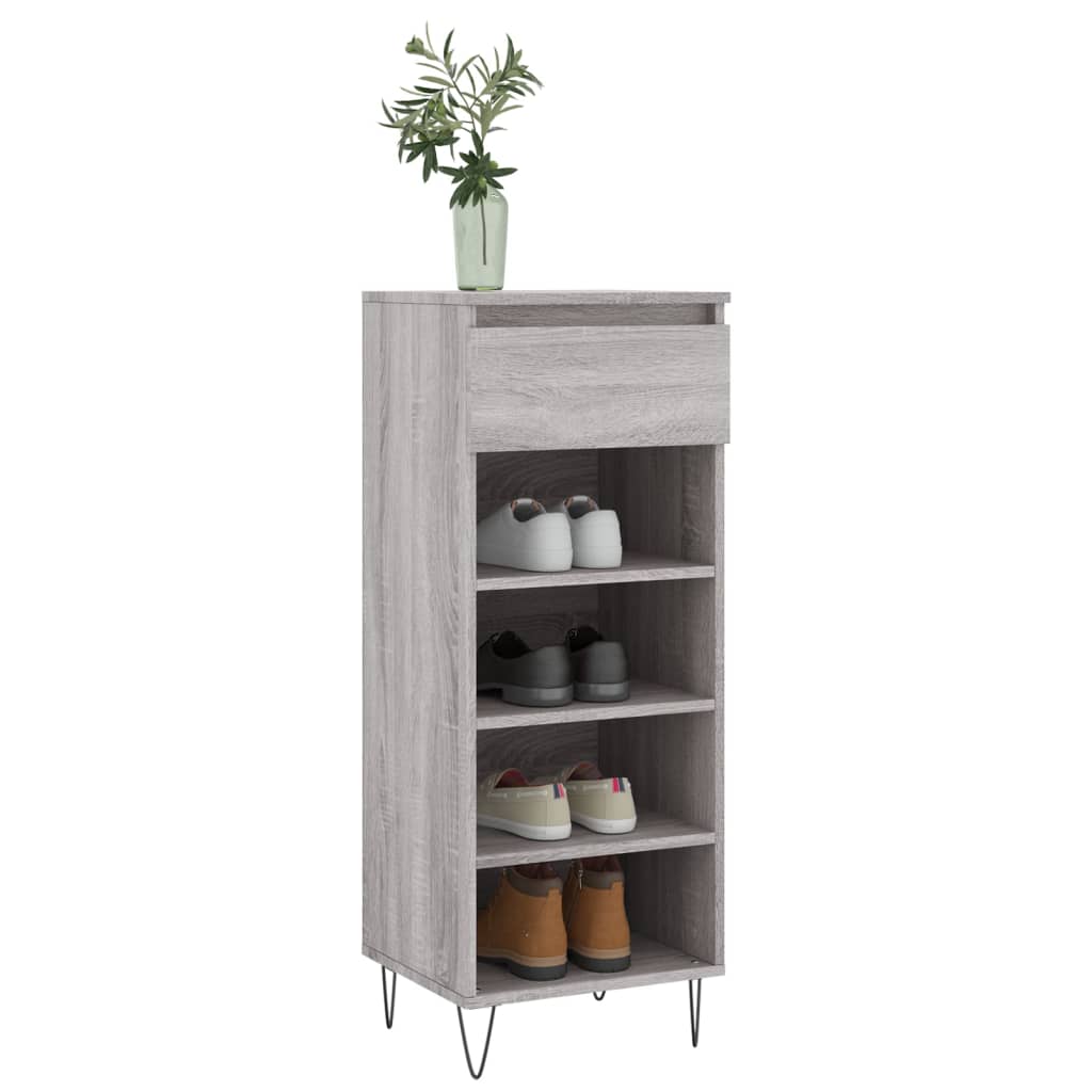 Scarpiera Grigio Sonoma 40x36x105 cm in Legno Multistratocod mxl 126728