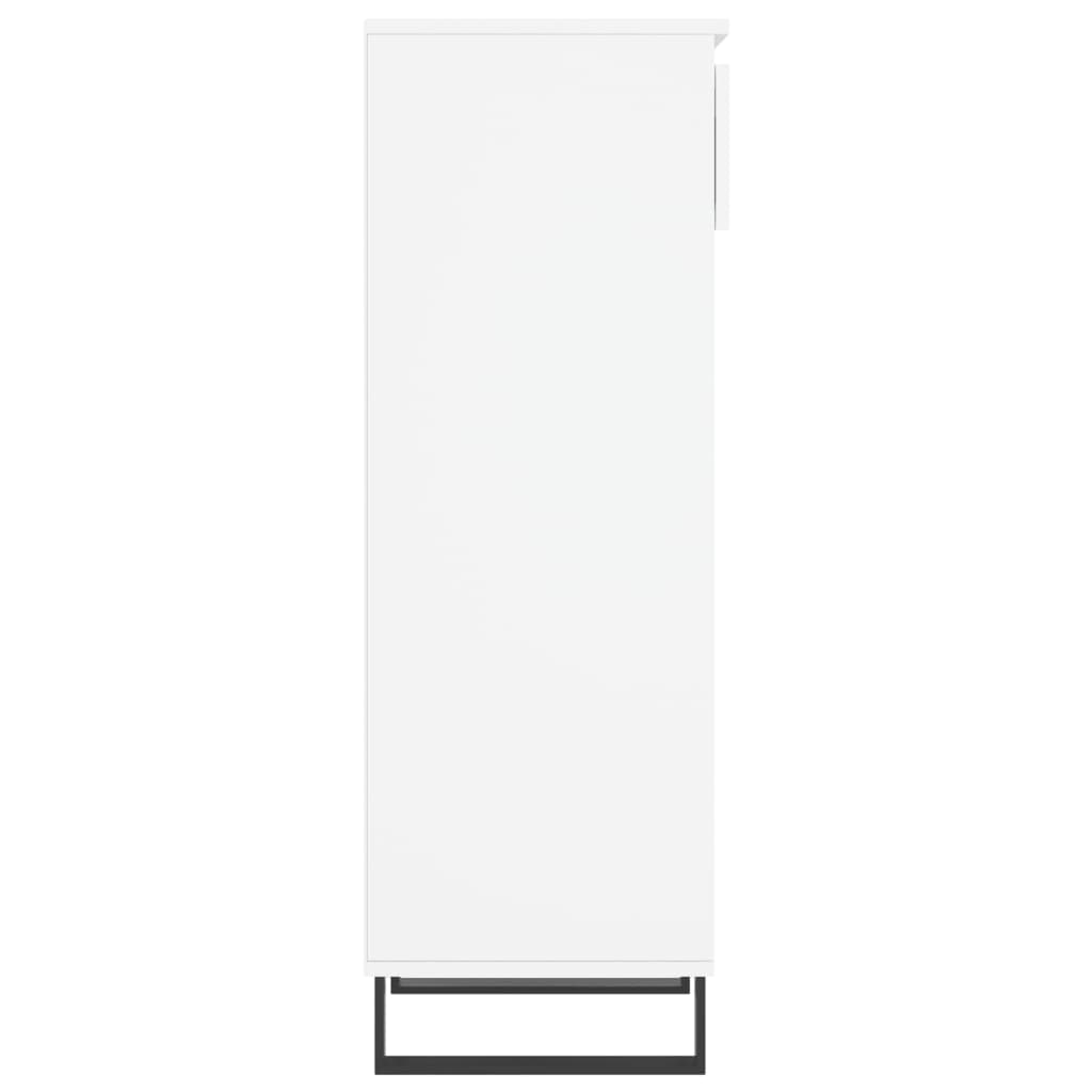 Scarpiera Bianco Lucido 40x36x105 cm in Legno Multistrato 831470