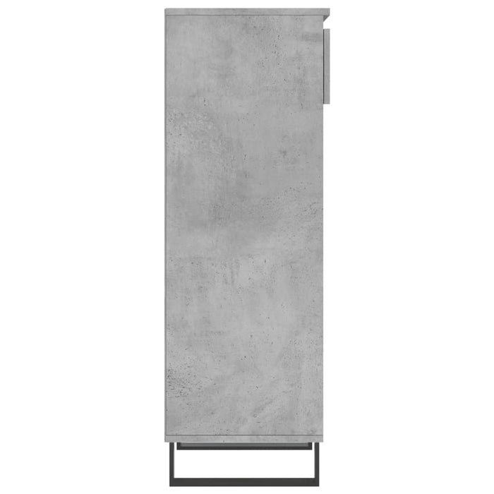 Scarpiera Grigio Cemento 40x36x105 cm in Legno Multistrato 831472