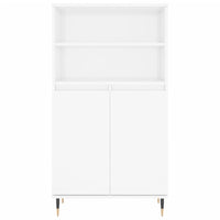 Credenza Bianco Lucido 60x36x110 cm in Legno Multistrato 831478