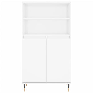 Credenza Bianco Lucido 60x36x110 cm in Legno Multistrato 831478